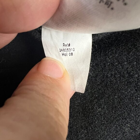 Eddie Bauer Black Wool Midi Wrap Skirt Four Button Closure Pockets Size 14 - Picture 5 of 6